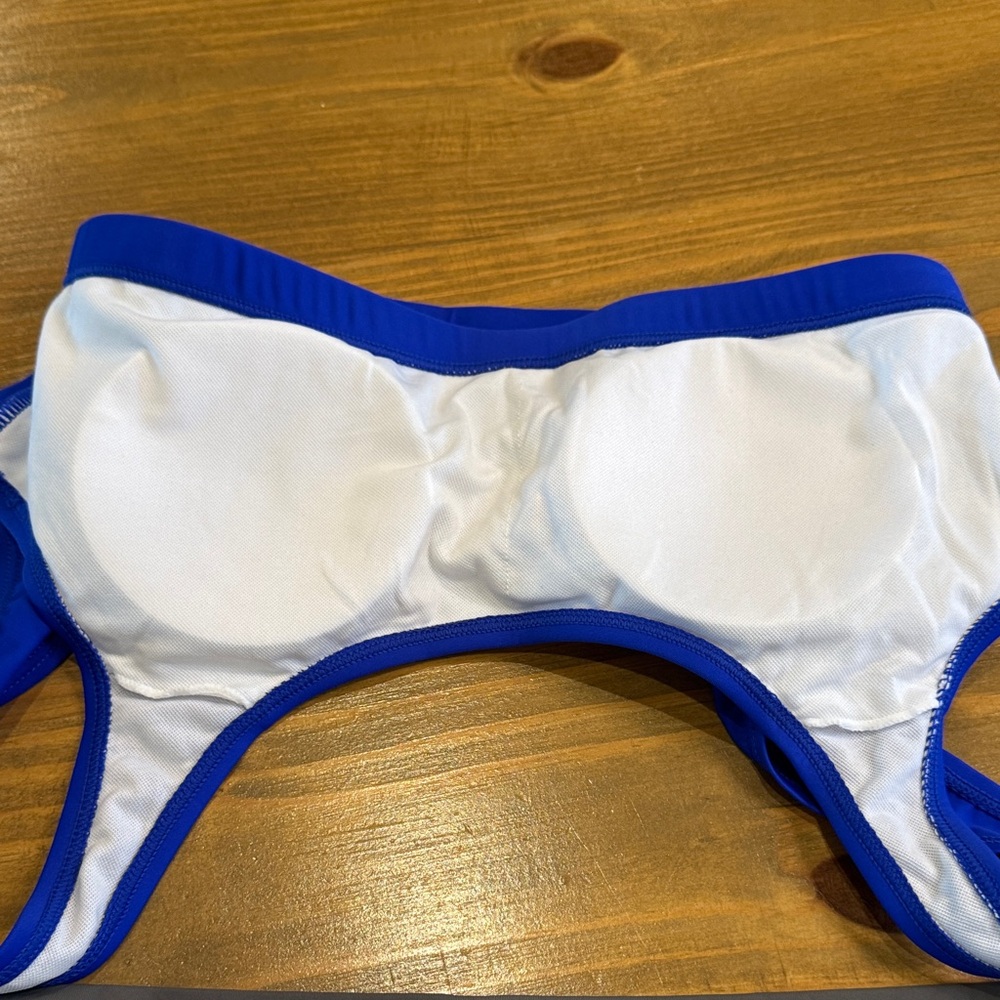 classic gray & royal blue sleek women’s 2 piece scoop neck bikini set - NWOT - Picture 7 of 7